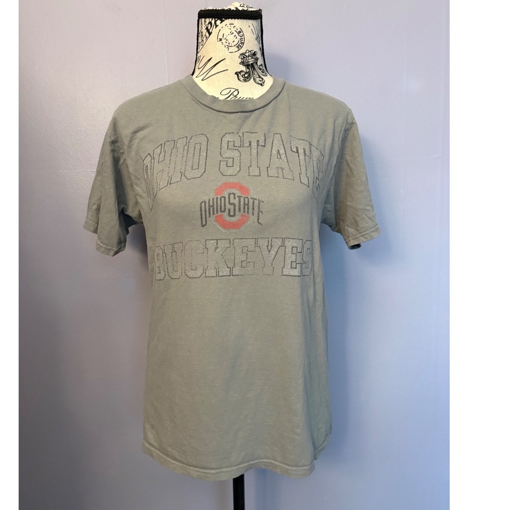 Ohio State Buckeyes T-Shirt Womens‎ Small Port & Company Sage Green Fan Favorite